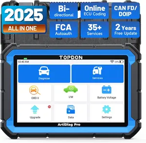 TOPDON ArtiDiag Pro OBD2 Scanner Diagnostic Tool, Bidirectional Scan Tool with ECU Coding, 35+ Services, V.A.G Guided, FCA SGW, Can FD DoIP/All System Diagnosis, Tools And Gadgets, Car Tools