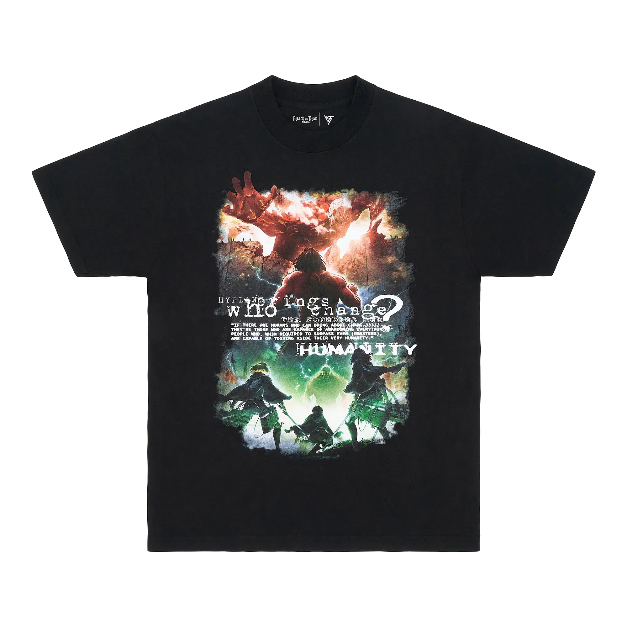 Attack on Titan Tshirt for Men, "Titan Killers" Short-Sleeve Graphic Print, Officially Licensed 100% Cotton Menswear, True to Size, Clothes, Casual, Officially Licensed Collaboration, Graphic Tee