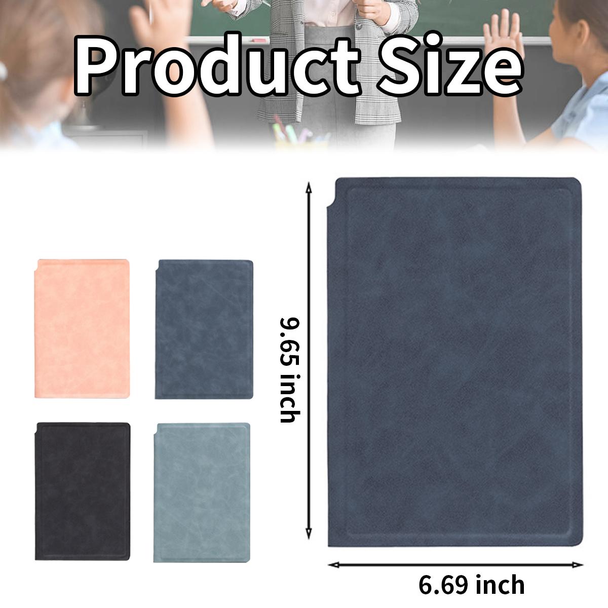 A5 Reusable Whiteboard Notebook, Portable Dry Erase Writing Board with PU Cover, Double-Sided Erasable Notepad for Math Drawing Notes To-Do List Planning, Includes 3 Markers & Wipe Cloth