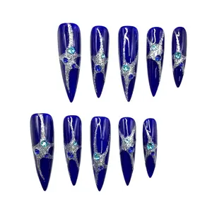 bedazzledNeon Glitter Party Nailskit bedazzled kit glossy natural finish