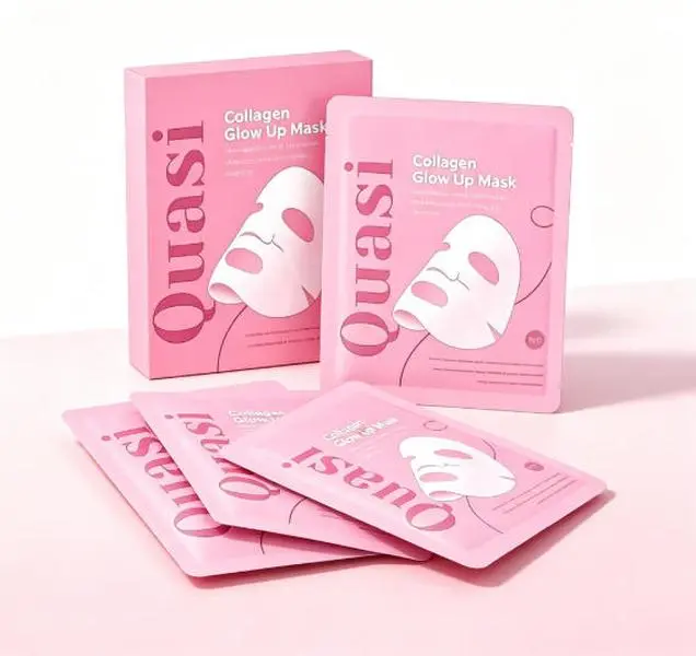 Quasi Collagen Glow Up Mask 2.0, Quasi BioCollagen Face Mask, Firm Skin Deep HydratingMasks for Wrinkle Reduction and PoreMinimization - Glow like Glass Skin