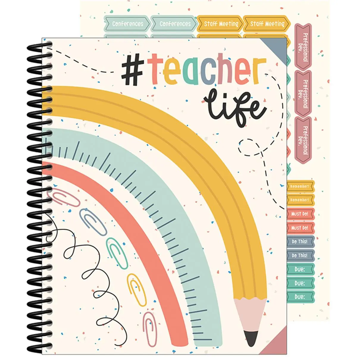 212 MAIN Carson Dellosa Education CD-105047 We Belong Teacher Planner, Weekly Academic Spiral Bound Planner Notebook with Calendar