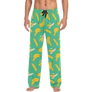Men's Pajama Pants Soft Comfy Banana Sleep Lounge Pants Pjs Bottoms with Pockets