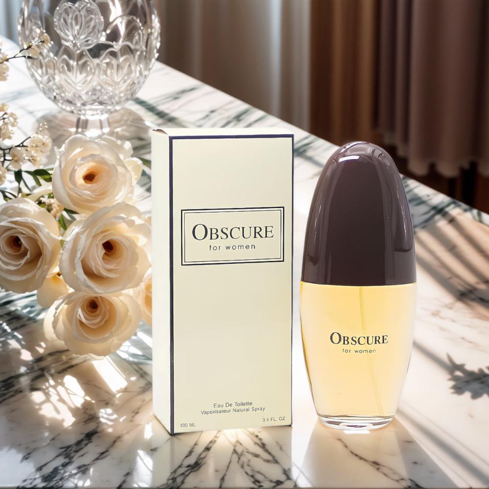 Obscure for Women Luxury Perfume Mysterious Floral Oriental Notes Long-lasting 3.4fl.oz 100ml Eau de Toilette Spray Elegant Day Night Scent Sensitive Beige Propylene Glycol Free Fragrance Concentration 1-2%