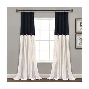 Linen Button New Black/White 40x108 by Lush Decor