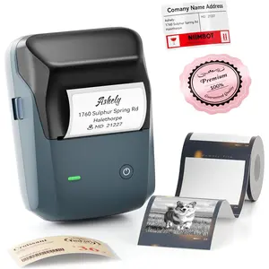 Pro Bluetooth Label Maker with Thermal Printer for Home Office Small Business Organization DIY Crafts Scrapbook POS Memo Blue