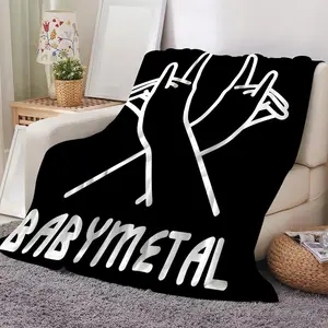 B-Babymetal Band Throw Ultra Soft Flannel Cooling Throw Blanket Cozy Warm Lightweight Nap Blanket, Skin-Friendly Breathable No Shedding, Summer Air Conditioner Blanket for Sofa Bed Office Chair, Perfect for Travel Camping Home Use