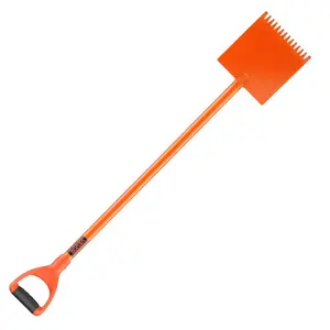 VEVOR Shingle Shovel 1 Pack, D-Grip Handle Shingle Roof Ripper, High Hardness 45# Steel Lightweight Easy Tearing Off Roofing Nails Tool, ideal for Commercial and Residential Use, Orange
