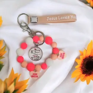 Jesus Strength Keychain - Bold Text Faith Reminder Practical Everyday Use Accessory for Keys