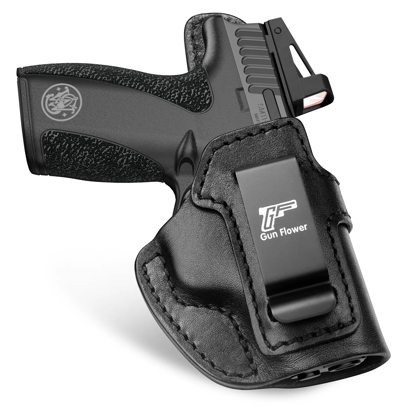 Premium IWB leather Holster Fits Smith & Wesson BG 2.0 TS,BG 2.0 NTS, BODYGUARD@ 2.0 CARRY COMP,  Bodyguard 2.0 THUMB SAFETY,Fits 1.5–1.75 Inch Belts,Optic Cut, Right-Handed Concealed Carry Holster, DealsforYouDays, Competition