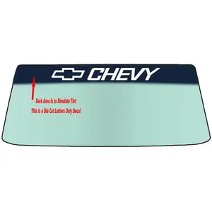 Fits A CHEVY Vehicle Custom Windshield Banner Graphic Die Cut Decal - Vinyl Application Tool Included