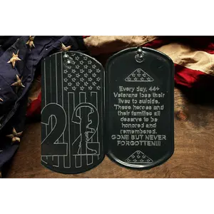 22 A Day - Custom Engraved Dog Tags