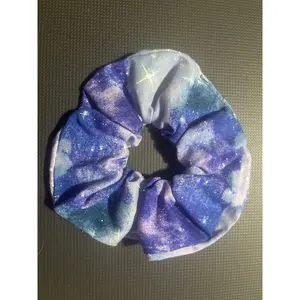 Purple galaxy scrunchie medium