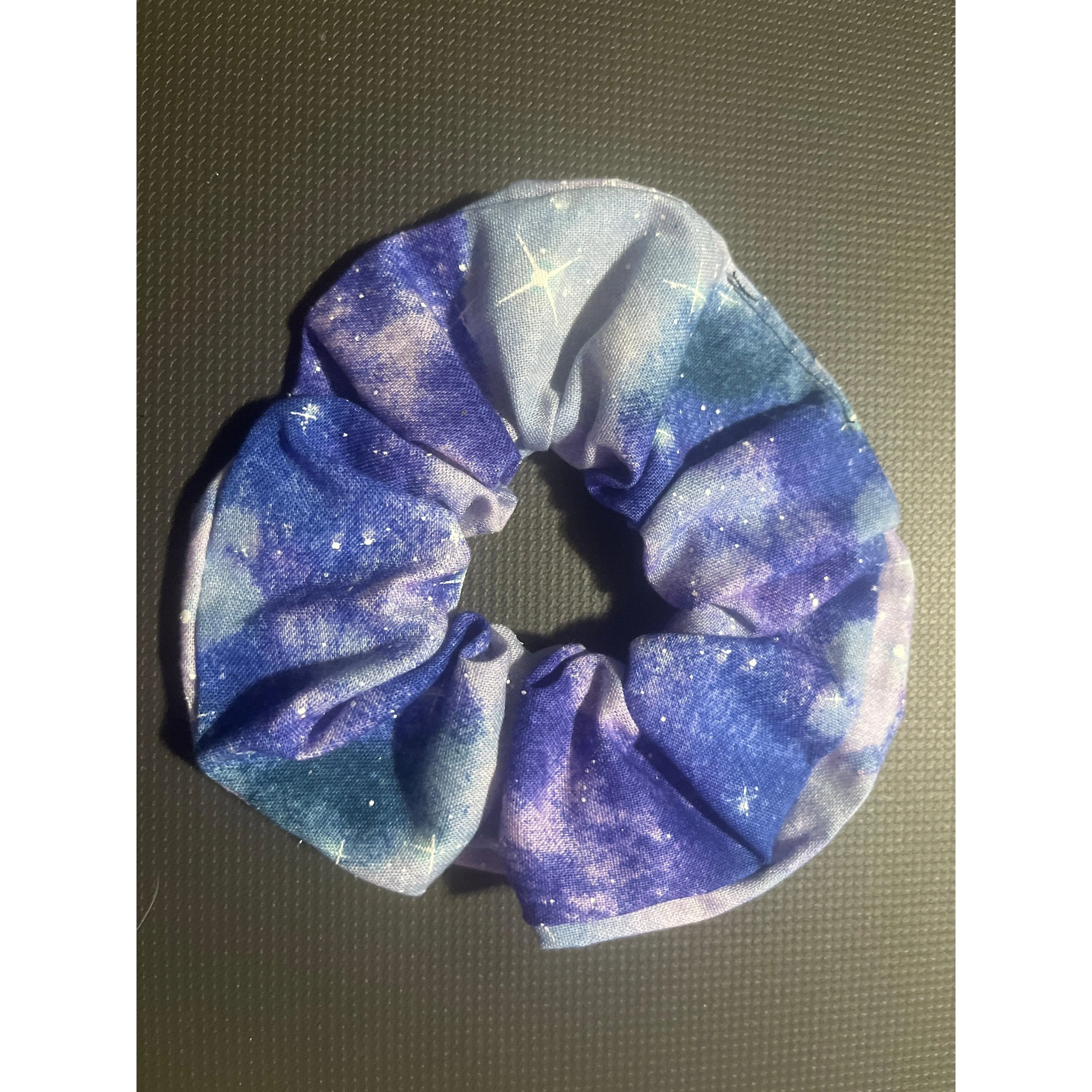 Purple galaxy scrunchie medium