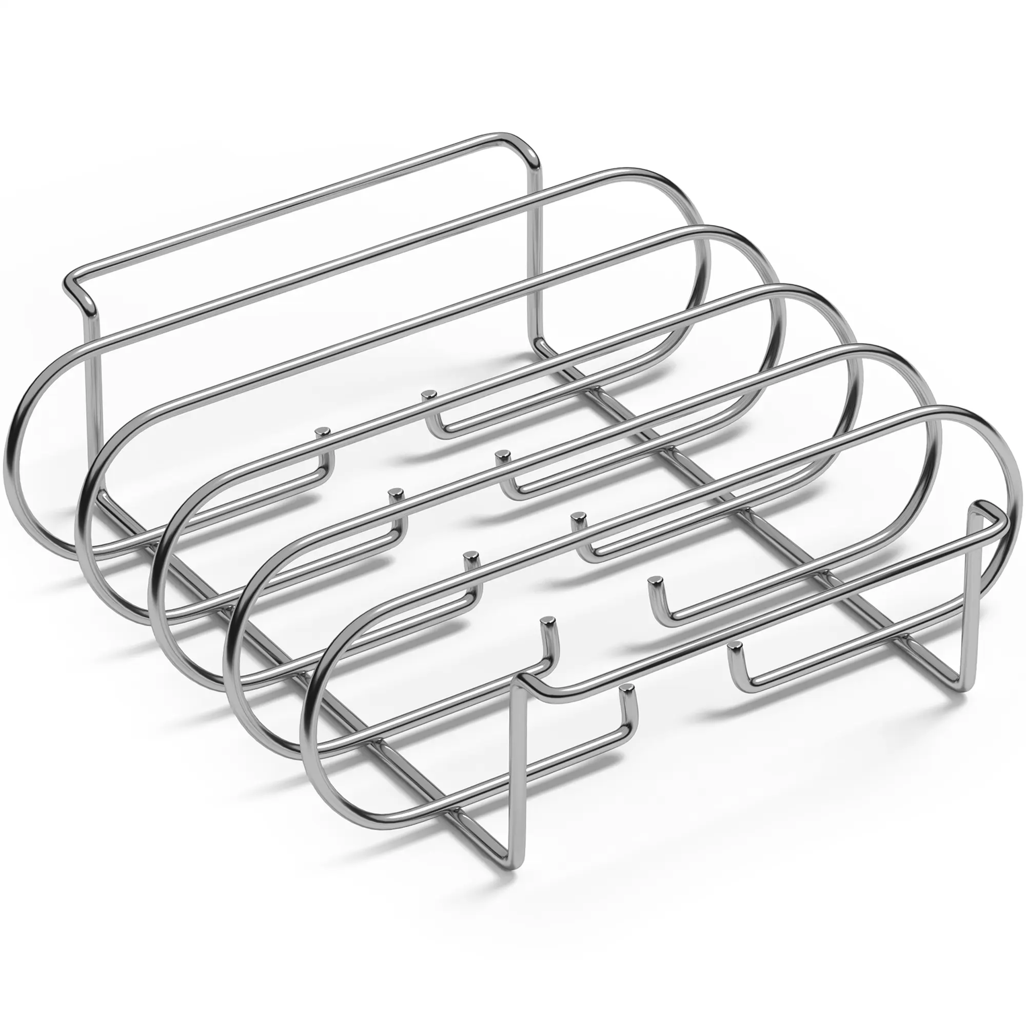 Sorbus Non-Stick Porcelain Coated Steel Rib Rack for Grilling and Barbecuing - Holds 4 Rib Racks - BBQ Utensils Oven Smoker