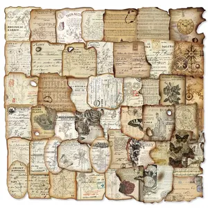 100pcs Vintage Plant & Burnt Pattern Stickers – Mixed Colors, Reusable, Matte, Glitter, for Scrapbooking, Journals, Crafts, Bottles, Laptops,TikTokShopJumpstartSale