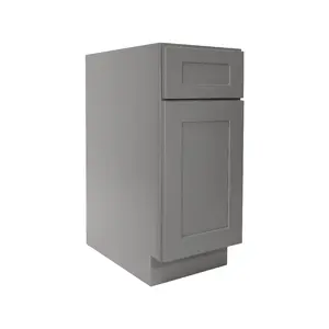 French Grey Shaker Base Cabinet - Ready to Assemble, Ideal for Kitchen, Laundry,and Bathroom Storage- Different Size for Options