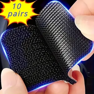 10 Pairs (20 Pieces) Square Carpet Fixing Stickers, High Adhesive Dual-Sided Tape for Car Mats, Home Floor Rugs, Anti-Slip Strips