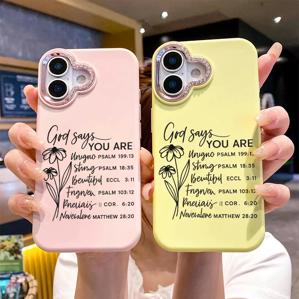 God Says You Are Phone Case, Inspirational Scripture Style, for compatible with iPhone 17/17pro/17promax/17Air/iphone16/16pro/16plus/16promax/15/15promax/15pro/11/12/13/14promax/12mini/13mini/11pro/11promax/12pro/12promax/13pro/13promax/14pro/14promax