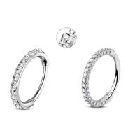 2pcs Silver (reversed CZ+triple sides CZ) 