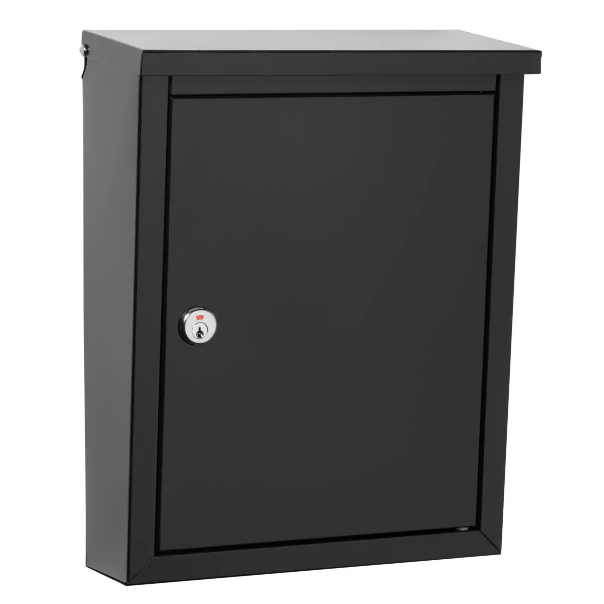 212 MAIN Wall-Mount Locking Mailbox - Black, 22-Gauge Galvanized Steel Construction, Secure Locking Function, 2 Compartment Keys, Oversize Slot, 3.3 lbs, 13.25" H x 4.25" D x 10.125" W