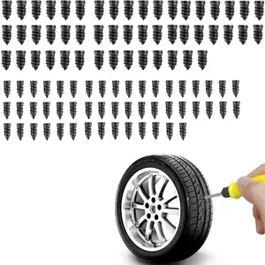 100 Pcs Tire Repair Rubber Nail Self Tapping Tire Repair Screws Kit for Trucks Motorcycles Cars and Other Vacuum Tire Vehicles