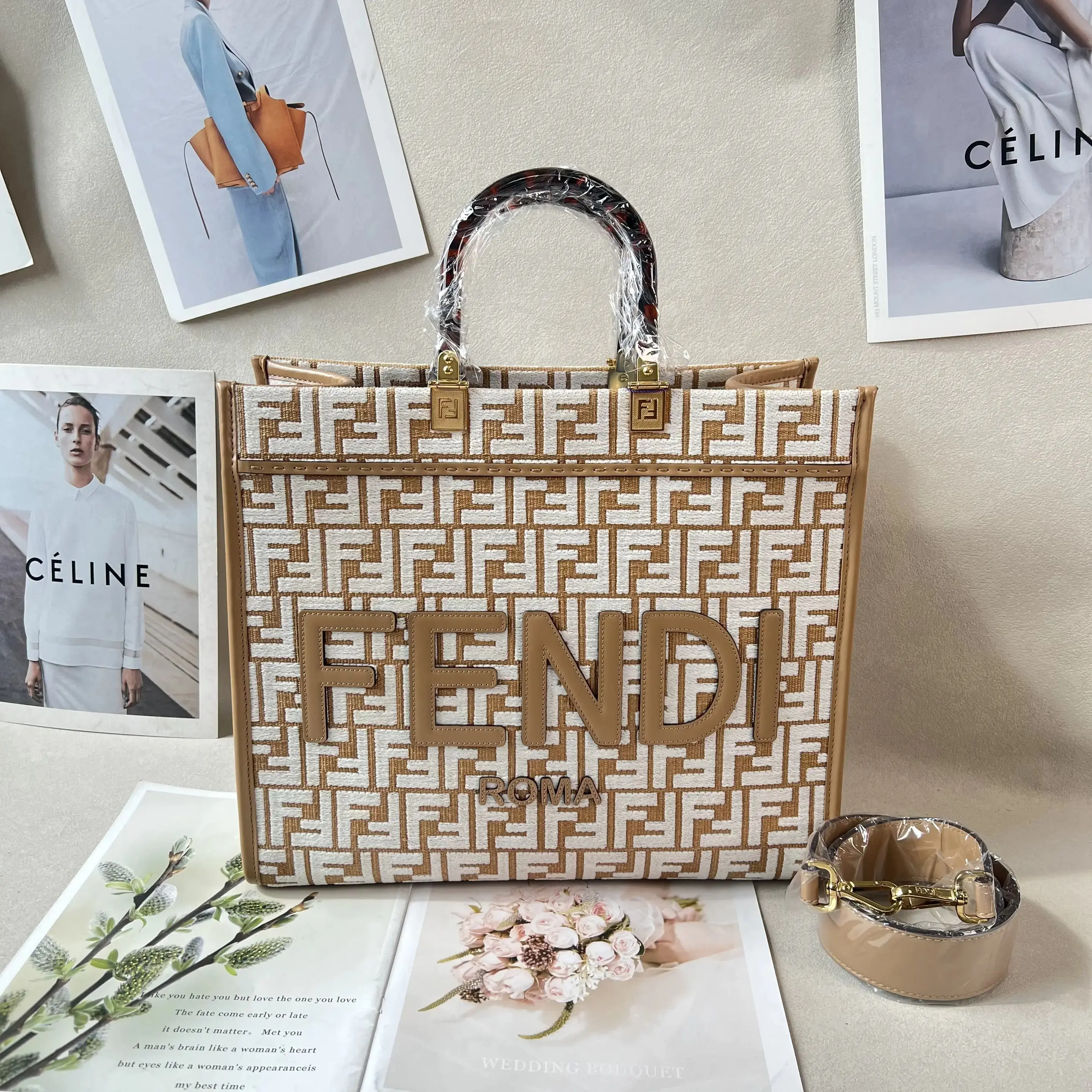 Pre-owned FENDI Sunshine Medium 0726kl/C8355374681