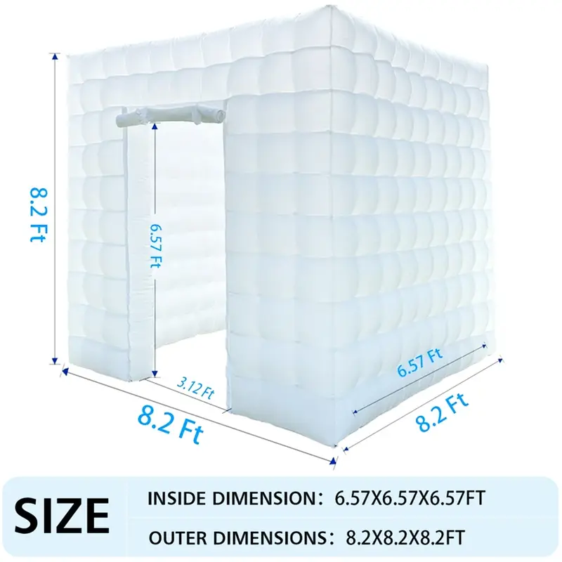 Inflatable Photo Booth with LED Wall, 5-Minute Setup, 16 Light Modes, Ideal for Weddings and Special Events - Smartphone, Camera