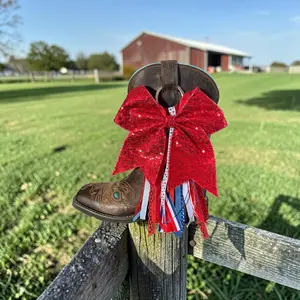 Red, White, & Bow Boot Bow