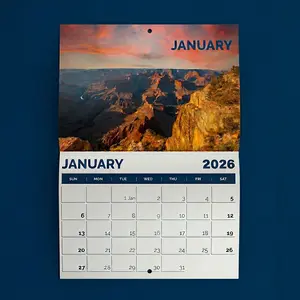 Custom 12x9 Wall Calendar Printing | Premium Saddle Stitched