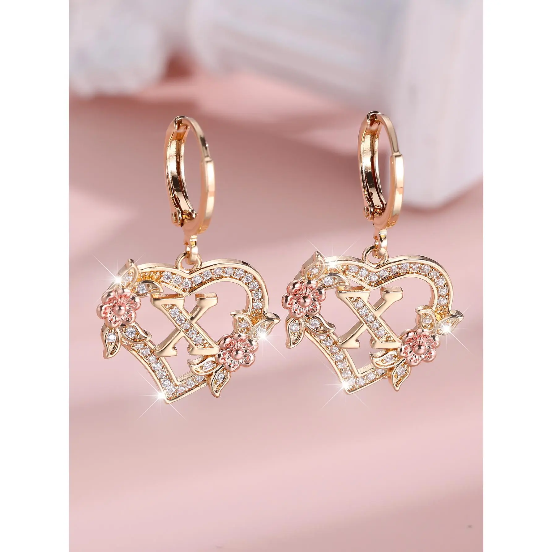 Gold+Rose Gold White Diamond X