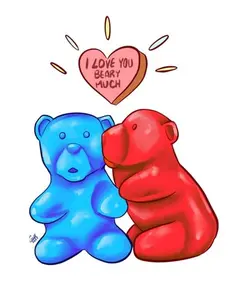 Cute Gummy Bear Print