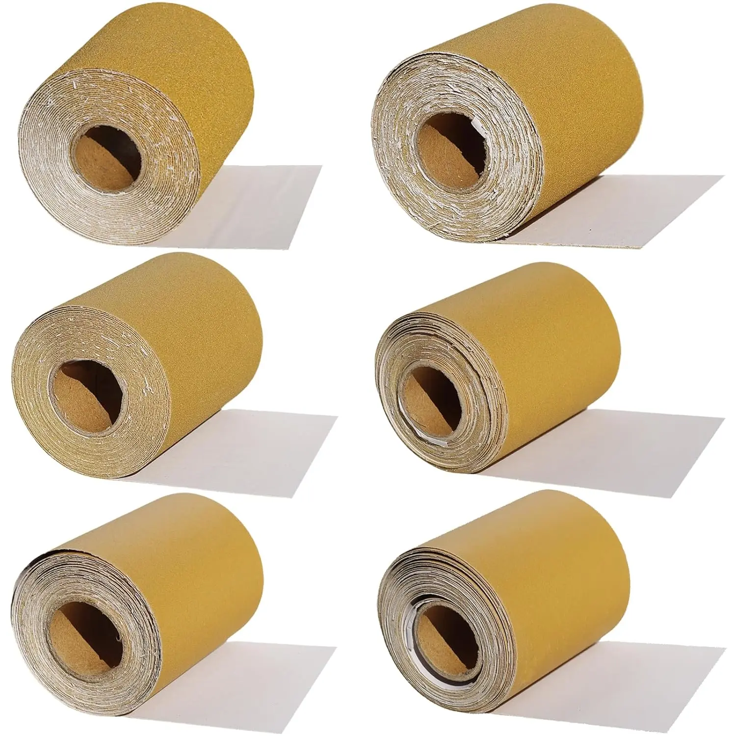 Total 30 Yards 2-3/4" Wide PSA Continuous Roll Kit - 60, 80, 120, 220, 320, 400 Grit Longboard Sandpaper, Self Adhesive Stickyback Sanding Sheets Paper for Automotive, Woodworking Sanding Blocks