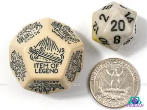 Treasure Generator Die | D&D Loot/Reward Trove Dice, 30mm | Giant Acrylic D12 (1)