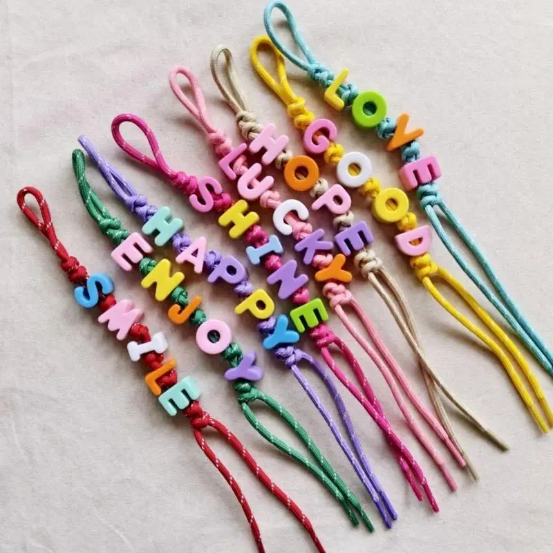 Custom Letter Braided Keychain, Handmade Nylon Rope Lanyard for Women, Durable Multi-Use Handbag Charm, Personalized Gift in Bright Colors, Braided Rope, Multi-Use Strap