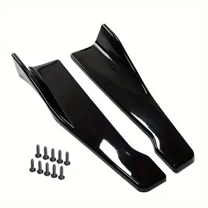 1pair Car Rear Bumper Lip Trim Protector Car Side Skirt Cover Car Corner Bumper Guards With Screws Universal Fit