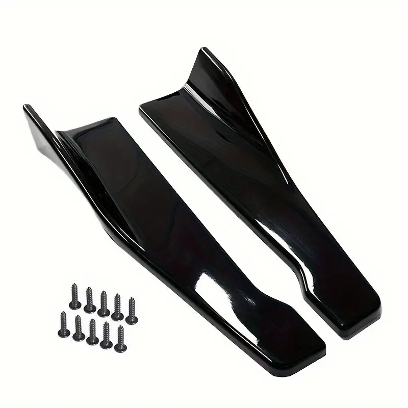 1pair Car Rear Bumper Lip Trim Protector Car Side Skirt Cover Car Corner Bumper Guards With Screws Universal Fit Car Accessories