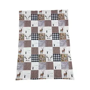 BL0104--huntingdeer camo soft baby kids blanket 29*43 inches