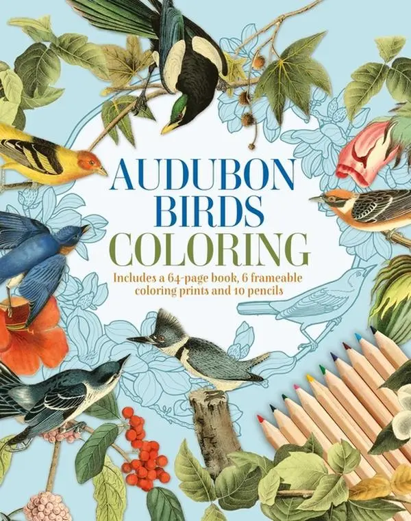 Audubon Birds Coloring Kit: Includes a 64-Page Book, 6 Frameable Coloring Prints and 10 Pencils by John James Audubon (Paperback)