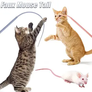 Mouse Tail Cat Toy - Realistic Interactive Wand for Engaging Playtime and Endless Fun