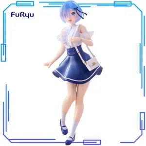 In Stock FuRyu Original Genuine Re: Life A Different World From Zero Trio-Try-iT Figure Rem Dating Planner 21cm Model Toys Gift