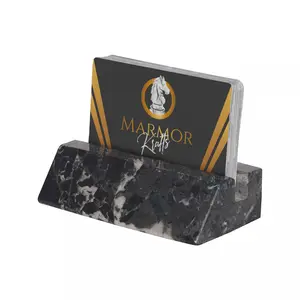 Business Card Holder Handmade Marble Office Desk Card Organizer