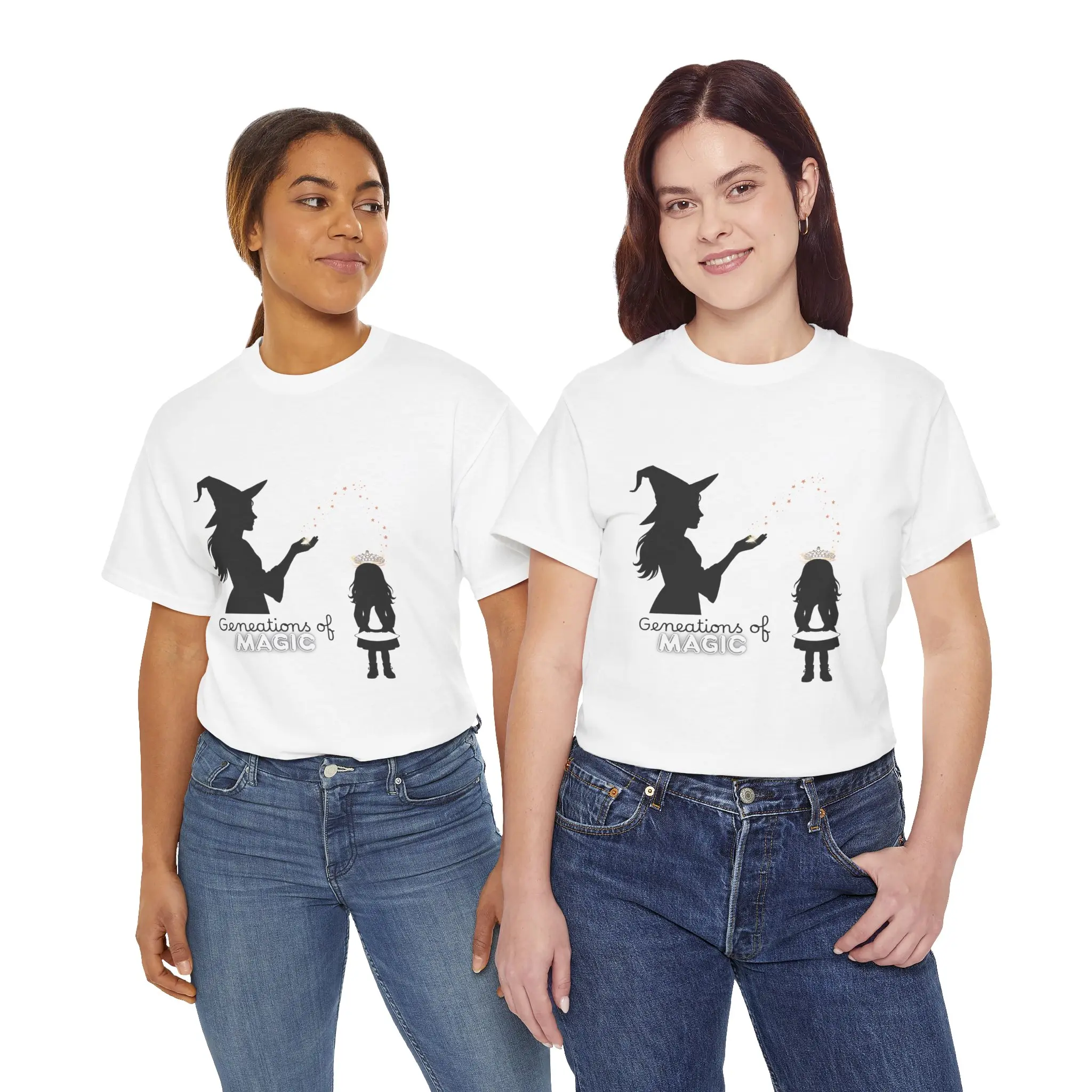 Generations of Magic Tee, Witchy Unisex Cotton T-Shirt, Gift for Halloween, Cozy Casual Wear, Magical Apparel