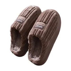 Cotton Slippers Oversized Winter Slippers - Slip-On House Shoes with Non-Slip EVA Sole, Plush Warm Shoes for Men and Women - Comfortable Cold Weather Indoor/Outdoor Shoes - Great for Home, Travel and Everyday Use, Indoor Slippers dad