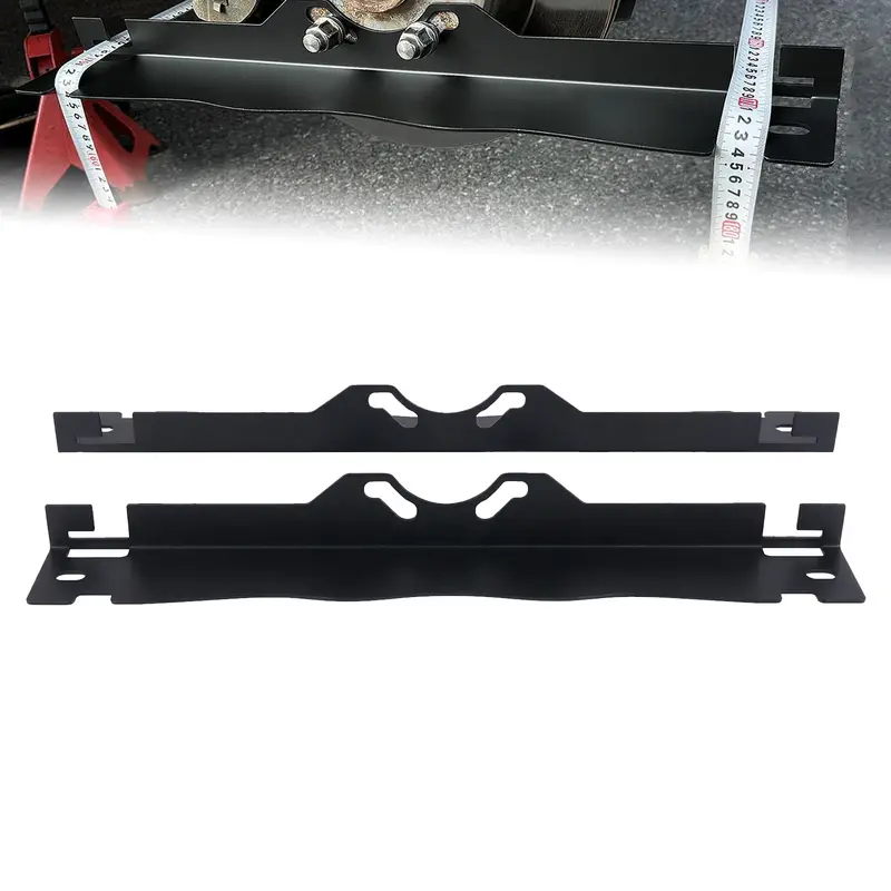 Heavy Duty Wheel Alignment Tools Toe In Positioning Plates with Hanging Holes for Easy Wall Storage Upgraded Black Silver Design Automotive Tire Inflator