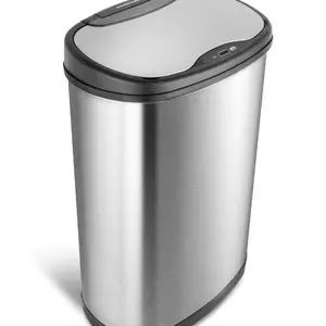 13.2 Gallon Trash Can, Motion Sensor Kitchen Trash Can, Stainless Steel