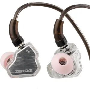 7Hz x Crinacle Zero:2 in Ear Monitor, Updated 10mm Dynamic Driver IEM, Wired Earbuds Earphones, Gaming Earbuds, with OFC IEM Cable for Musician (Silver)