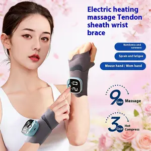 【Upgraded USB Rechargeable Hand Wrist Massager】5 Modes 9 Levels with 3 Heating for Hands & Wrist, Portable Hand Relaxation, Gift For Mom - Ideal for Tendonitis, Mouse Hand Relax, Office Workers hand massager for arthritis