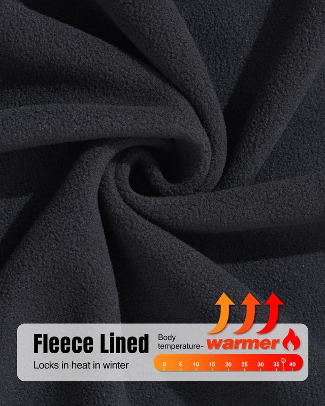 HISEA Men’s Water-Resistant Fleece Work Hoodie, Heavyweight Insulated Quarter Zip Menswear Casual Classic Sweatshirt for Winter Outdoor Work & Cold Weather