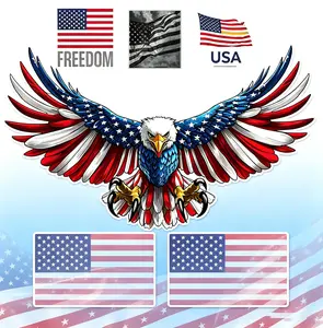 Flag Self-Adhesive Stickers 1roll (100pcs) 23 24 25 Holiday Pen Pal Letter Decor